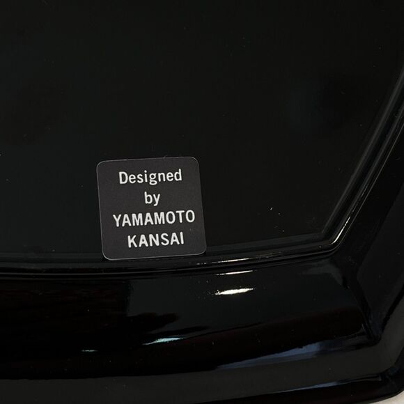 Japanese Laquerware Mid Century Set of 5 Plates 4 Forks Black Phoenix Kansai - Picture 6 of 7